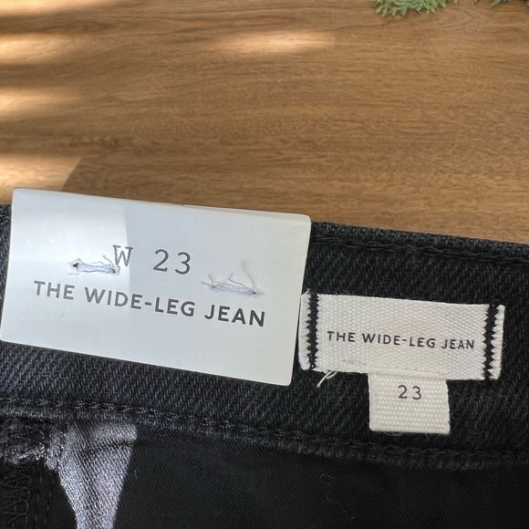 Madewell The Wide-Leg Jean in Black Frost Size 23 NWT - Picture 13 of 13